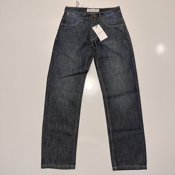 NWT‎ Paper Denim Cloth Slim Straight Jeans Size 8 Boys Dark Blue Wash - Picture 1 of 9